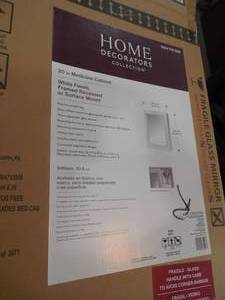 lot 109 image: 20 in. x 26 in. Fog Free Recessed or Surface Mount Medicine Cabinet in White