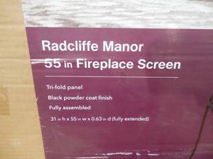 lot 90 image: Radclife Manor 3-Panel 55 in. Fireplace Screen