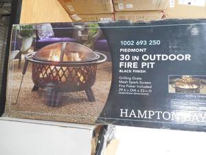 lot 140 image: Piedmont 30 in. Steel Fire Pit in Black with Poker