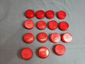 lot 91 image: 15 Red Truck-Lite Model 30 Lights