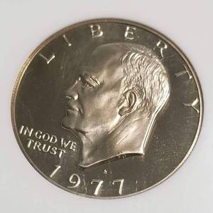 1977-S PROOF EISENHOWER DOLLAR PF68 CAMEO NGC HIGH GRADE COIN