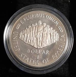 1987 US CONSTITUTION SILVER DOLLAR IN AIRTITE