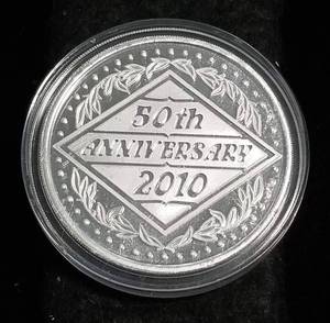 50th ANNIVERSARY NEBRASKA BOX HUNT 1 TROY OZ .999 FINE SILVER IN AIRTITE