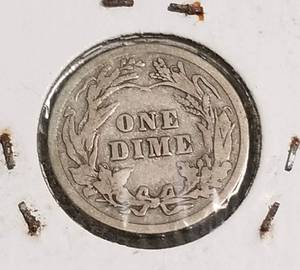 1913 BARBER SILVER DIME