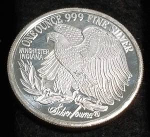 1 TROY OZ. .999 FINE SILVER SAINT GAUDENS DESIGN