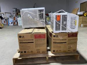Pallet with assorted Air Conditioners open boxes see pictures