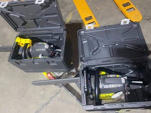 Lot of 4 Assorted Ryobi Gas Powered Chainsaws. See pictures.