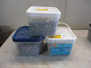 3 Pails of new roofing nails