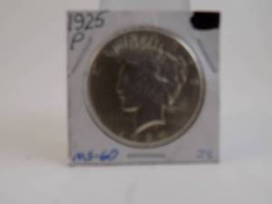 lot 78 image: 1925 Peace Silver Dollar