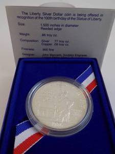 lot 87 image: Liberty Silver Dollar Uncirulated With Certificate of Authenticity