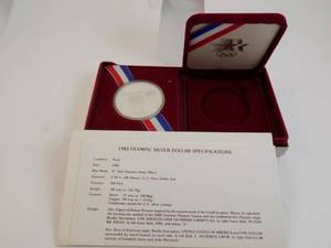 lot 97 image: 1983s XXlll Olympic LA Proof With COA In Box