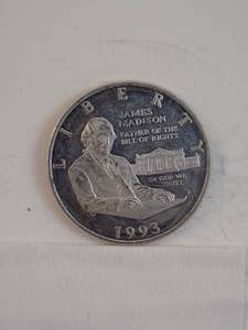 lot 112 image: 1993 James Madison Half Dollar