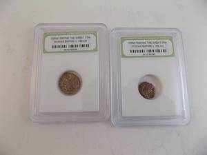 lot 144 image: 2-Constantine The Great Era Roman Empire C.330AD Internation Numismatic Bureau