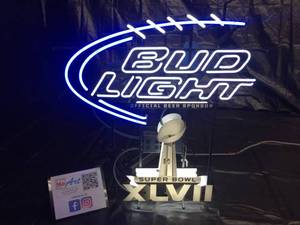 lot 13 image: Bud Light NFL Superbowl XLVII 47 neon