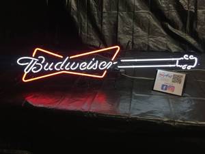 lot 16 image: Bud  Budweiser guitar neon