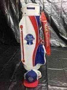 lot 19 image: NIB New in Box PBR Pabst Blue Ribbon golf bag and hat