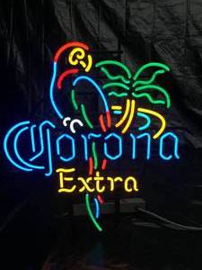 lot 14 image: Corona Extra parrot neon