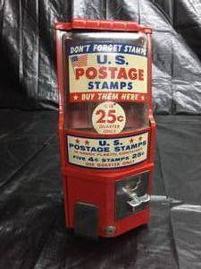 lot 32 image: Vintage stamp vending machine