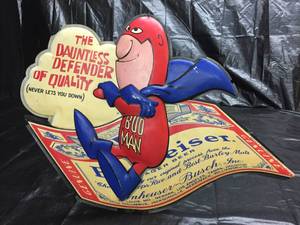 lot 31 image: Bud Man vaccuum formed plastic