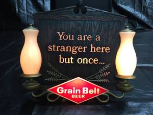 lot 34 image: Grain Belt Beer stranger light up