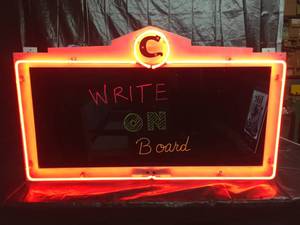 lot 35 image: Write on board with neon border