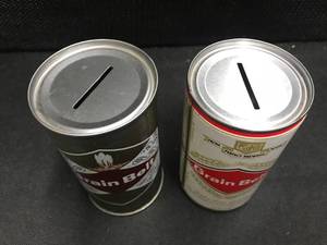 lot 116 image: Lot of 2 Grain Belt Beer can banks