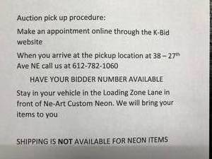 lot 51 image: Auction Pick-up instructions