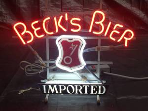 lot 57 image: Becks Bier vintage neon
