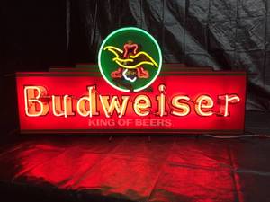 lot 147 image: Budweiser with eagle neon