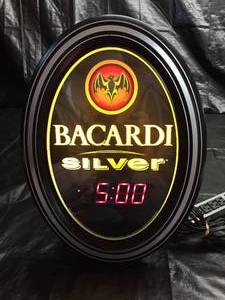 lot 163 image: Bacardi light up with digital clock
