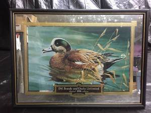 lot 183 image: E & J Brandy and Ducks Unlimited 1996 Series duck, mirror