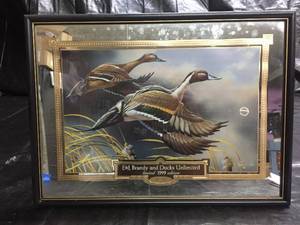 lot 185 image: E & J Brandy and Ducks Unlimited 1999 Series, ducks, mirror