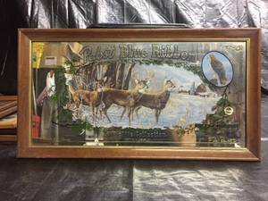 lot 191 image: PBR Pabst Blue Ribbon Wildlife Collection 1991 Whitetails, mirror