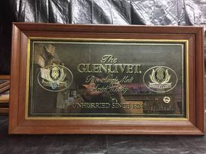 lot 193 image: Glen Livet Pure Single Malt Scotch Whisky mirror