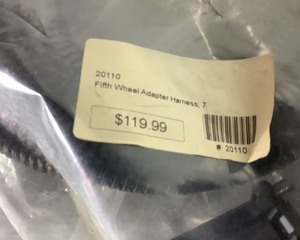 lot 1232 image: Trailer Wiring Accessories, Hitch Pins, Safety Triangles, etc