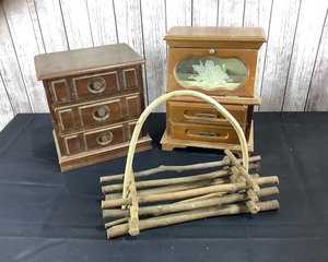 lot 2067 image: Jewelry Boxes & Basket