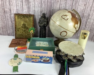 lot 2124 image: Globe, Tambourine, Wall Decor, etc