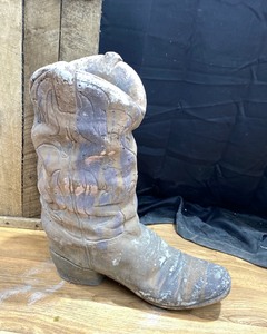 lot 2131 image: Concrete Boot Planter
