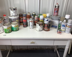 lot 156 image: Assorted Cans of Assorted Paint