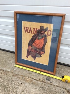 lot 60 image: Old West Style Wanted Picture