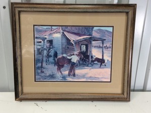 lot 69 image: Cowboy Saloon Print