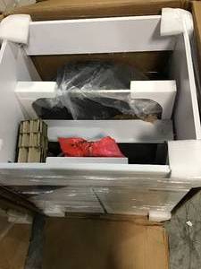 Pallet of Lot of 2 All-in-One 24.125 in. x 21.375 in. x 35 in. Stainless Steel Laundry Sink with Faucet and Storage Cabinet  Customer Returns SEE PICS