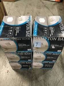 Lot  of Assorted Lot of 6 Hampton Bay Ultra Quiet Ventilation Fan Customer Returns SEE PICS