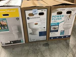 Lot of 3 Toilets Customer Returns SEE PICS some missing units