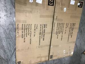 Set of 2 Industrial 4 ft. Folding Wood Top Workbench in good conditions