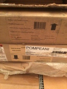 Pallet with assorted shelving units customers returns not inspected