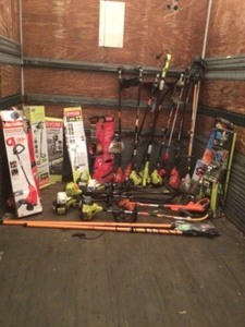 Pallet whit assorted outdoor tools original customers returns
