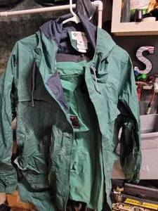 Mens Columbia Rain Jacket & Bibs Sz XL