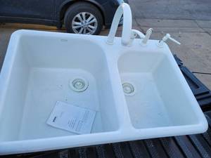 Self Rimming Enameled Cast Iron Sink