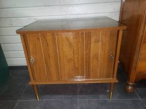 Mid Century Modern Record Storage Table